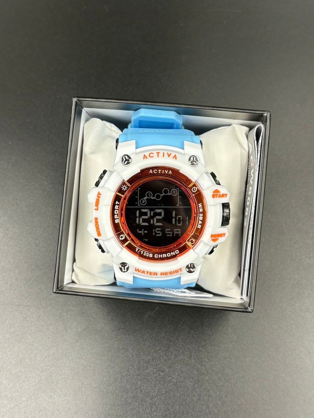 Activa x Invicta Summit X 50mm Unisex Digital Sport Watch Blue/White New in Box